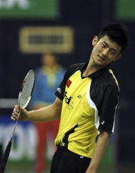 Chen Long at a badminton match.