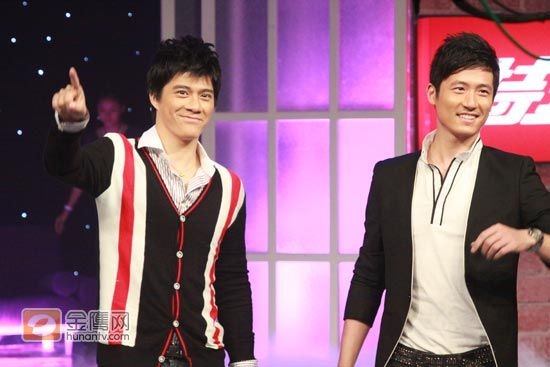 Fu Haifeng and Cai Yun on a TV show