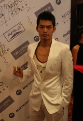 Lin Dan at a media event,