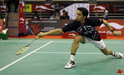 Parupalli Kashyap returning a shot.