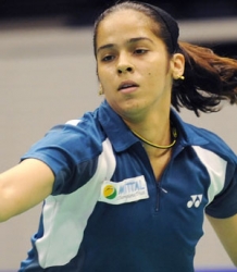 Saina Nehwal at the Guangzhou 2010 Asian Games.