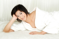 Studio shot of Wang Lin in a white robe.